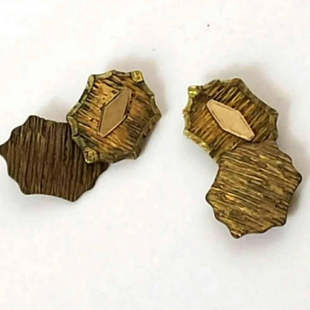 VINTAGE R&F RILEY AND FRENCH Gold Plated Art Deco 1900s Cuff Links